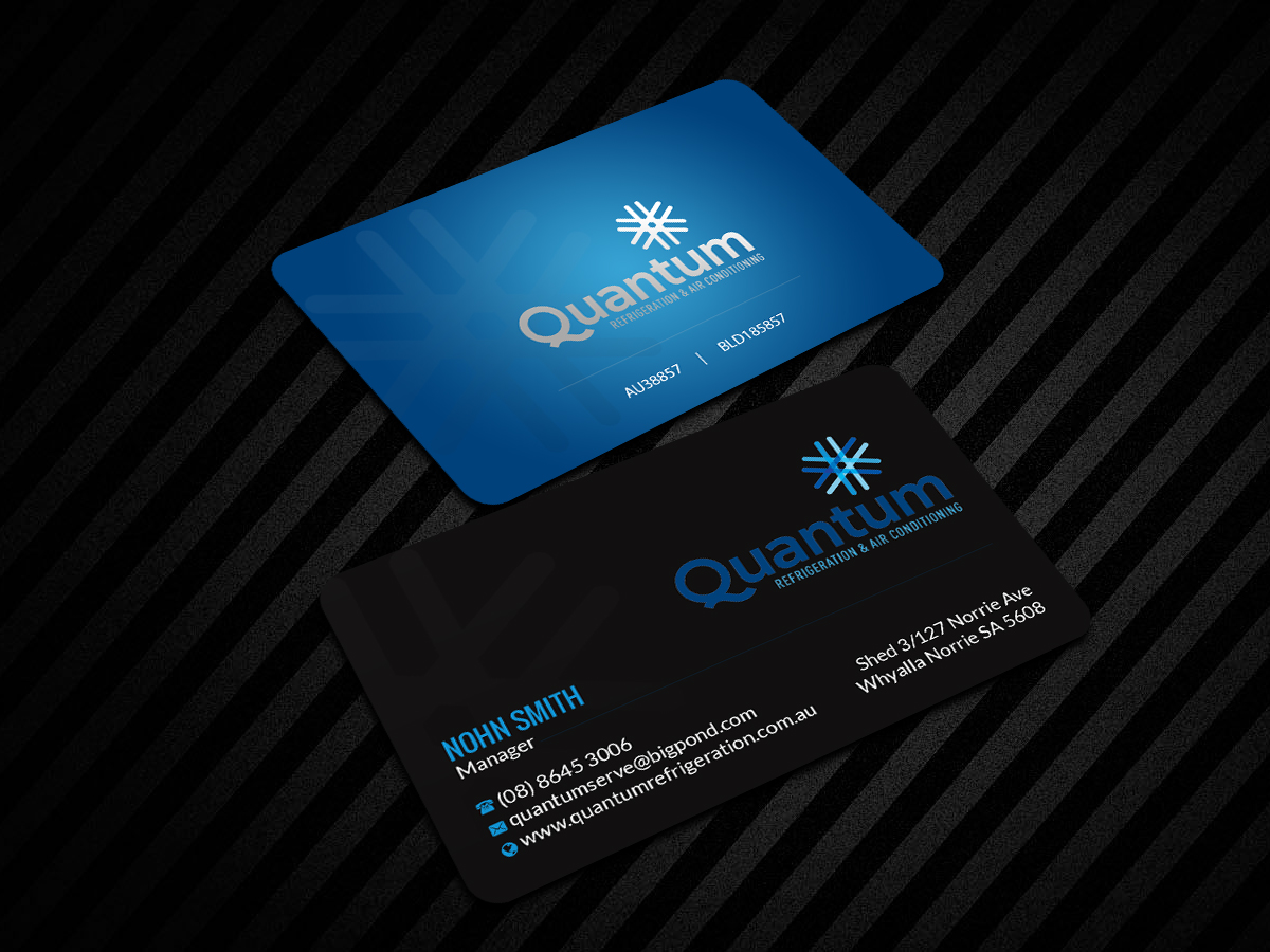 Business Card Design by Creations Box 2015 for Quantum Refrigeration | Design #19572318