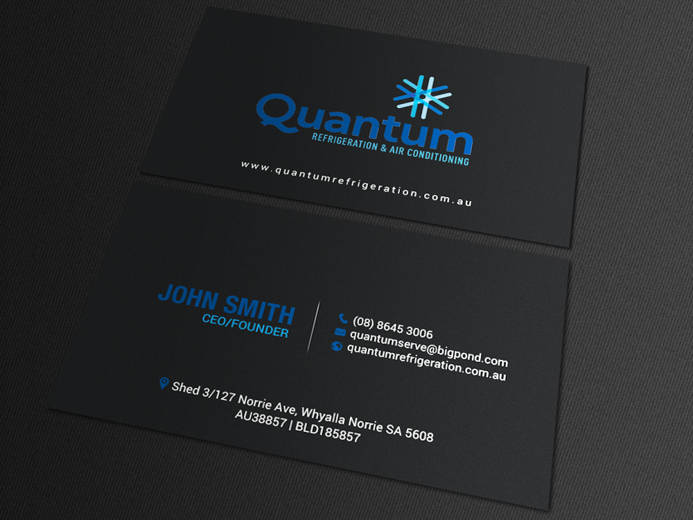 Business Card Design by chandrayaan.creative for Quantum Refrigeration | Design #19575016