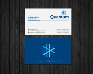 Diseño de Tarjeta de Presentación por chandrayaan.creative para Quantum Refrigeration | Diseño: #19577035