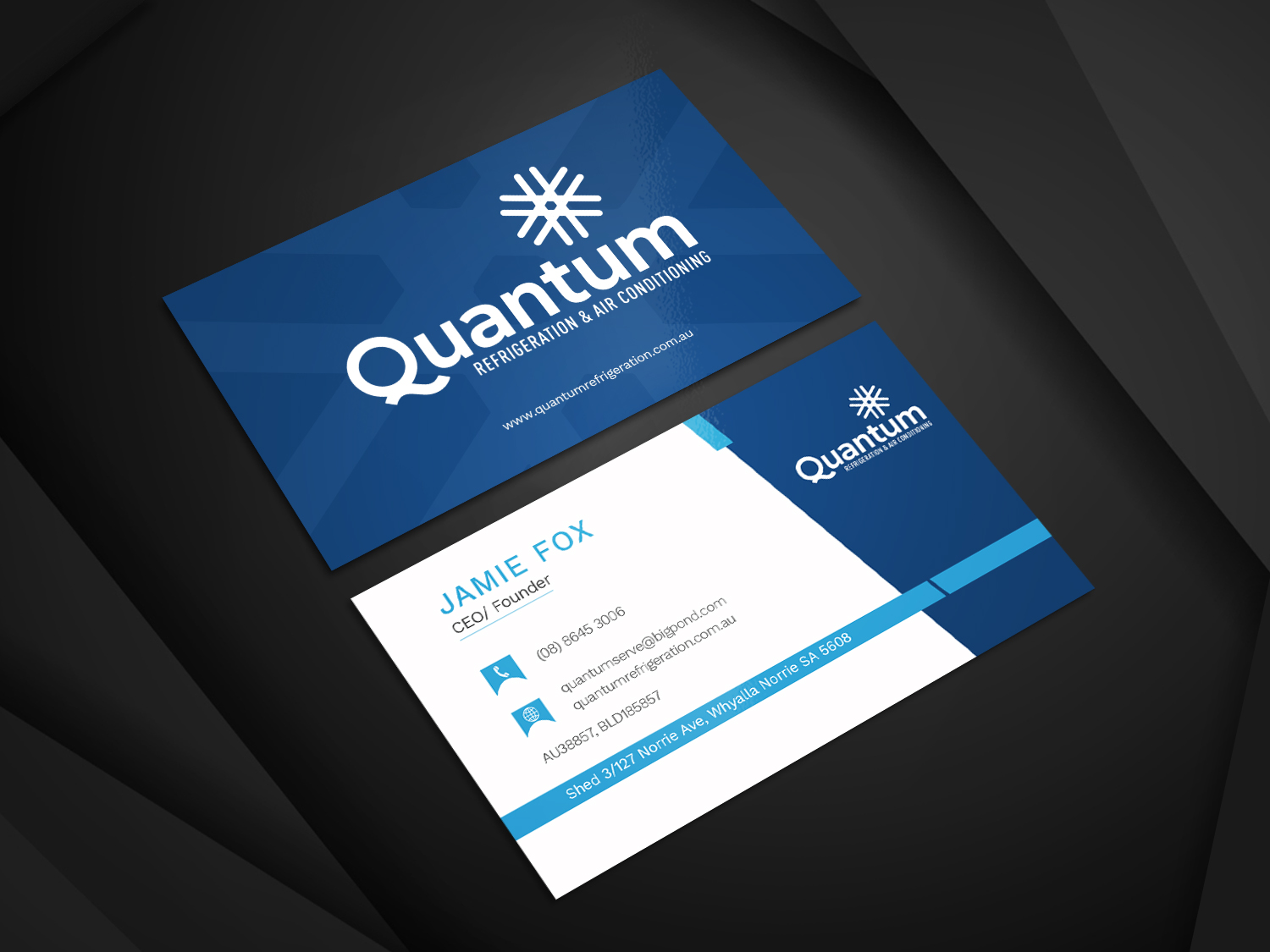 Design de Carte de Visite par Graphic Flame pour Quantum Refrigeration | Design #19610850