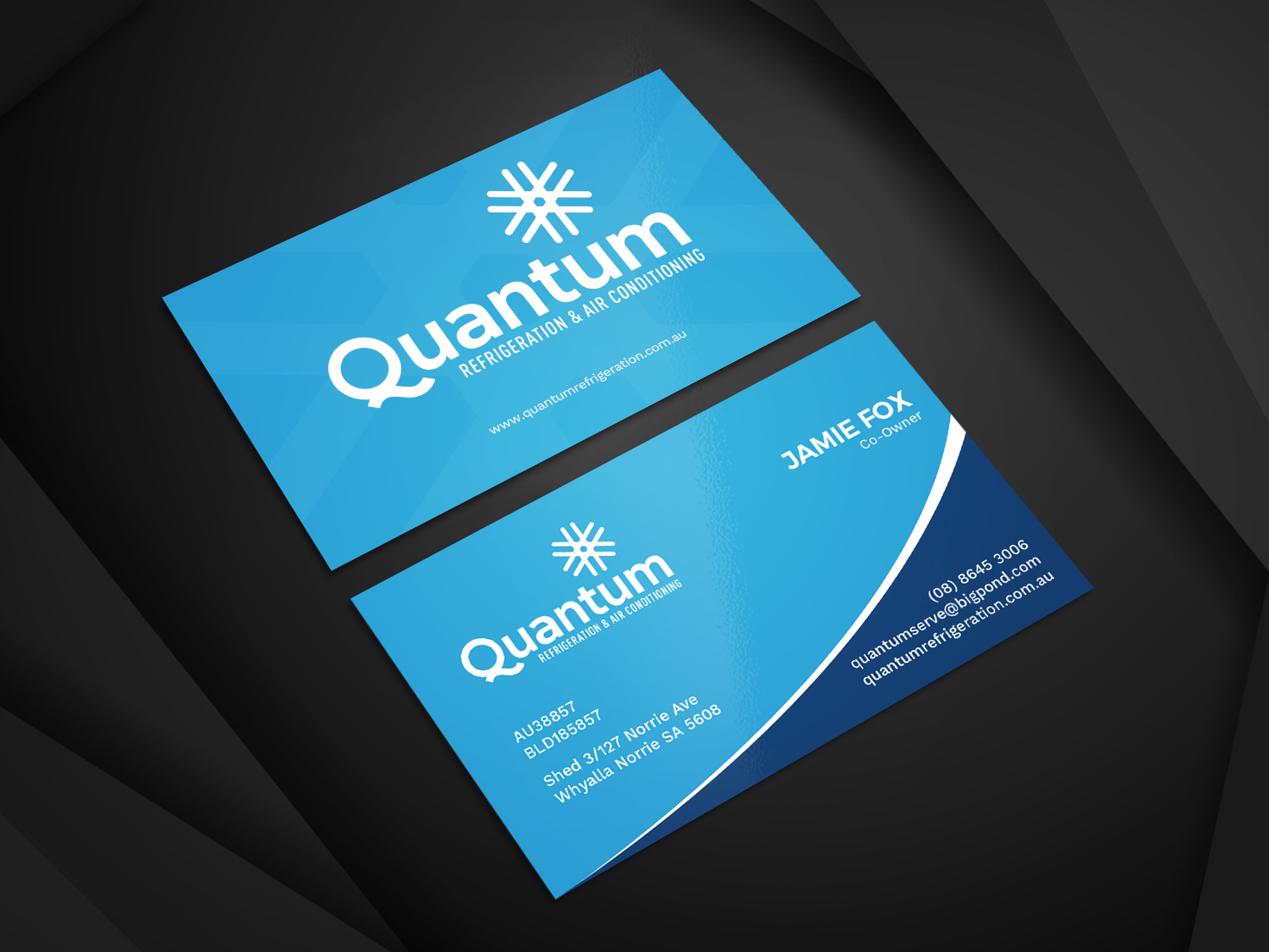 Business Card Design by Graphic Flame for Quantum Refrigeration | Design #19634131