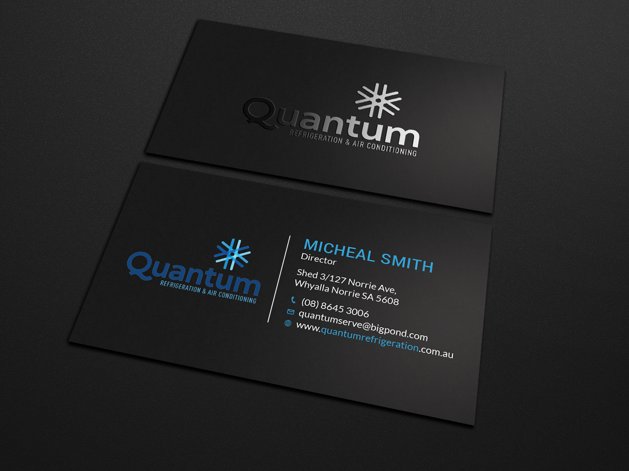 Business Card Design by Tripti Ranjan Gain for Quantum Refrigeration | Design #19563754