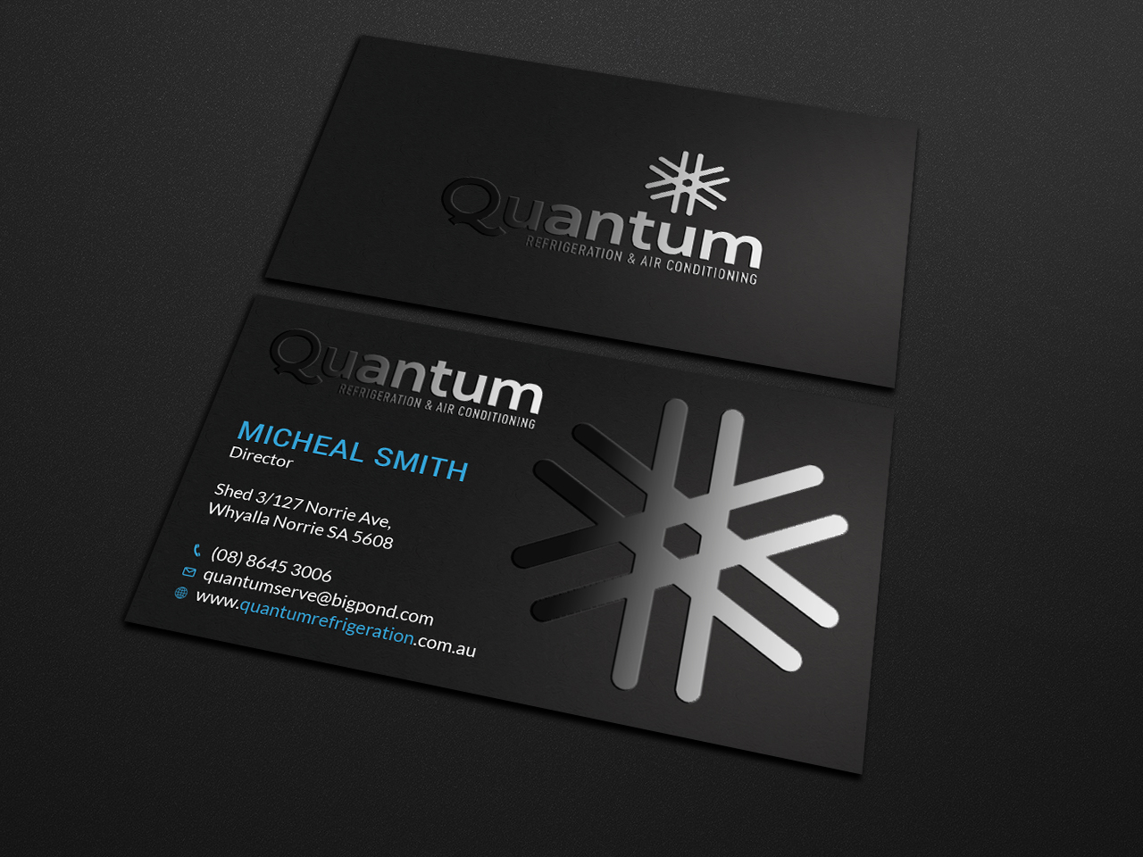 Business Card Design by Tripti Ranjan Gain for Quantum Refrigeration | Design #19563774