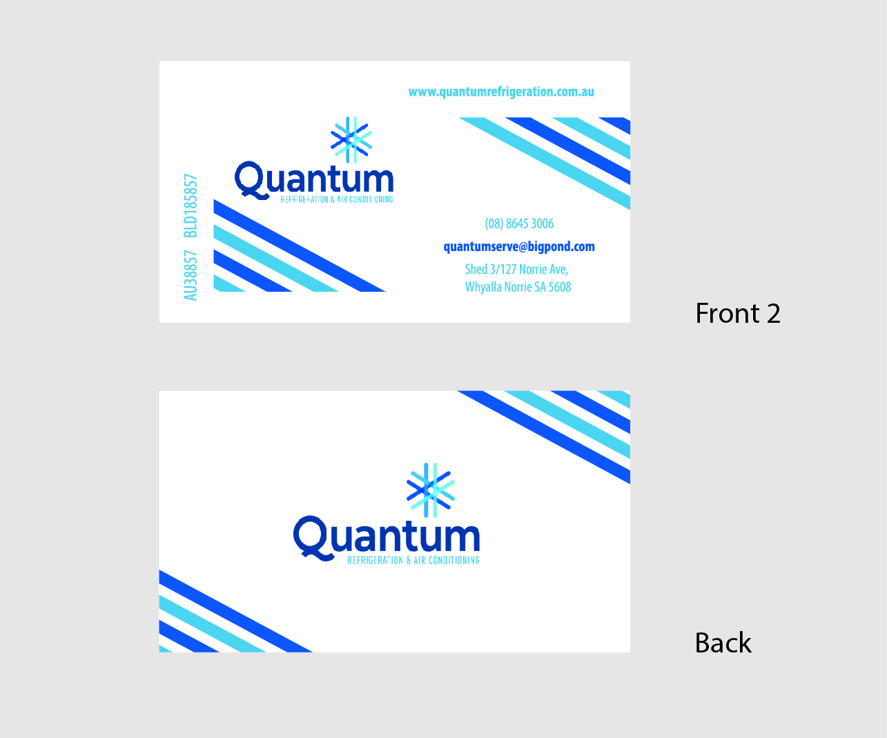 Design de Carte de Visite par Adriana Cárdenas pour Quantum Refrigeration | Design #19623316