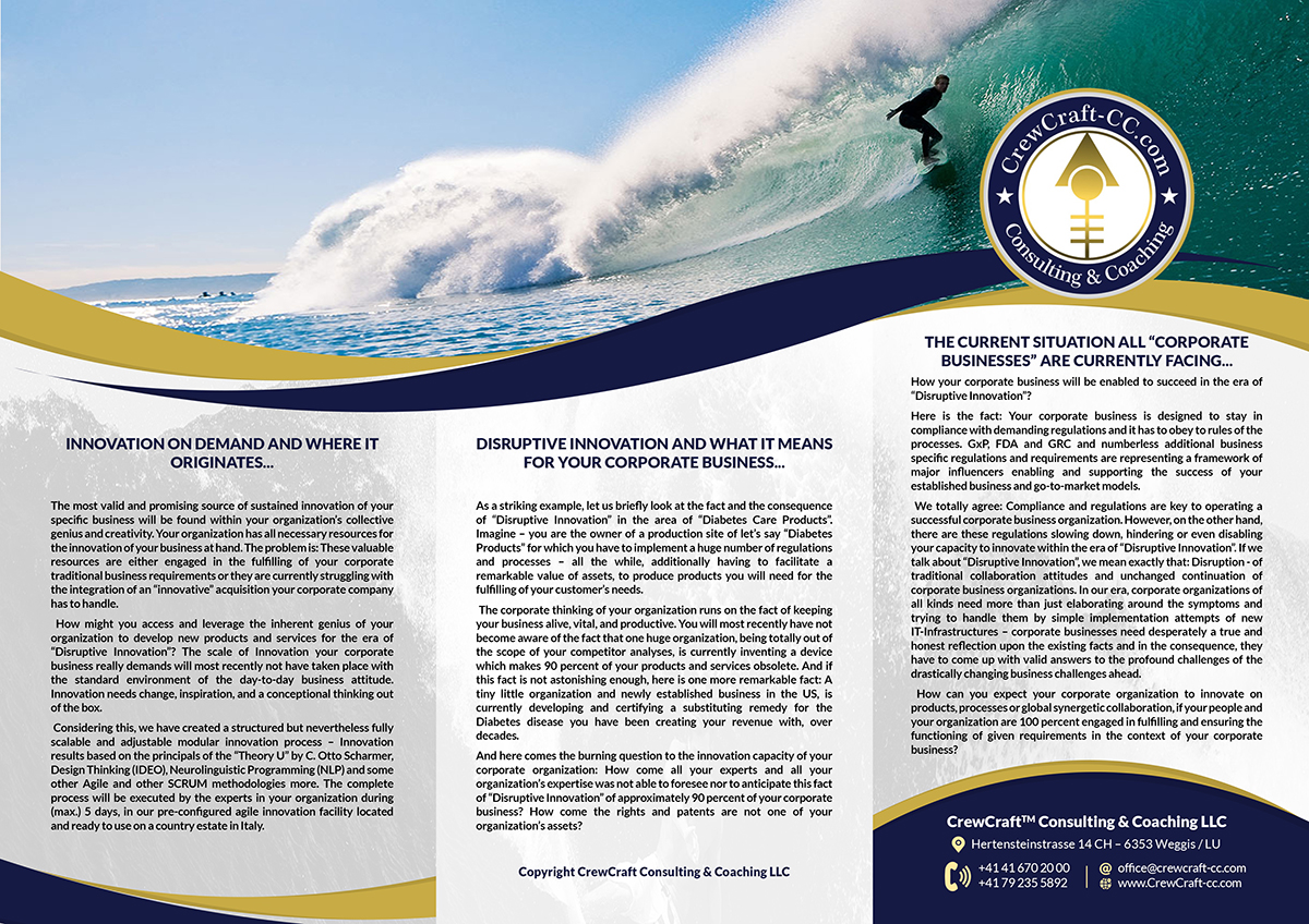 Design de Flyer par VEGA-Designs pour Crewcrafter GmbH | Design #19569297