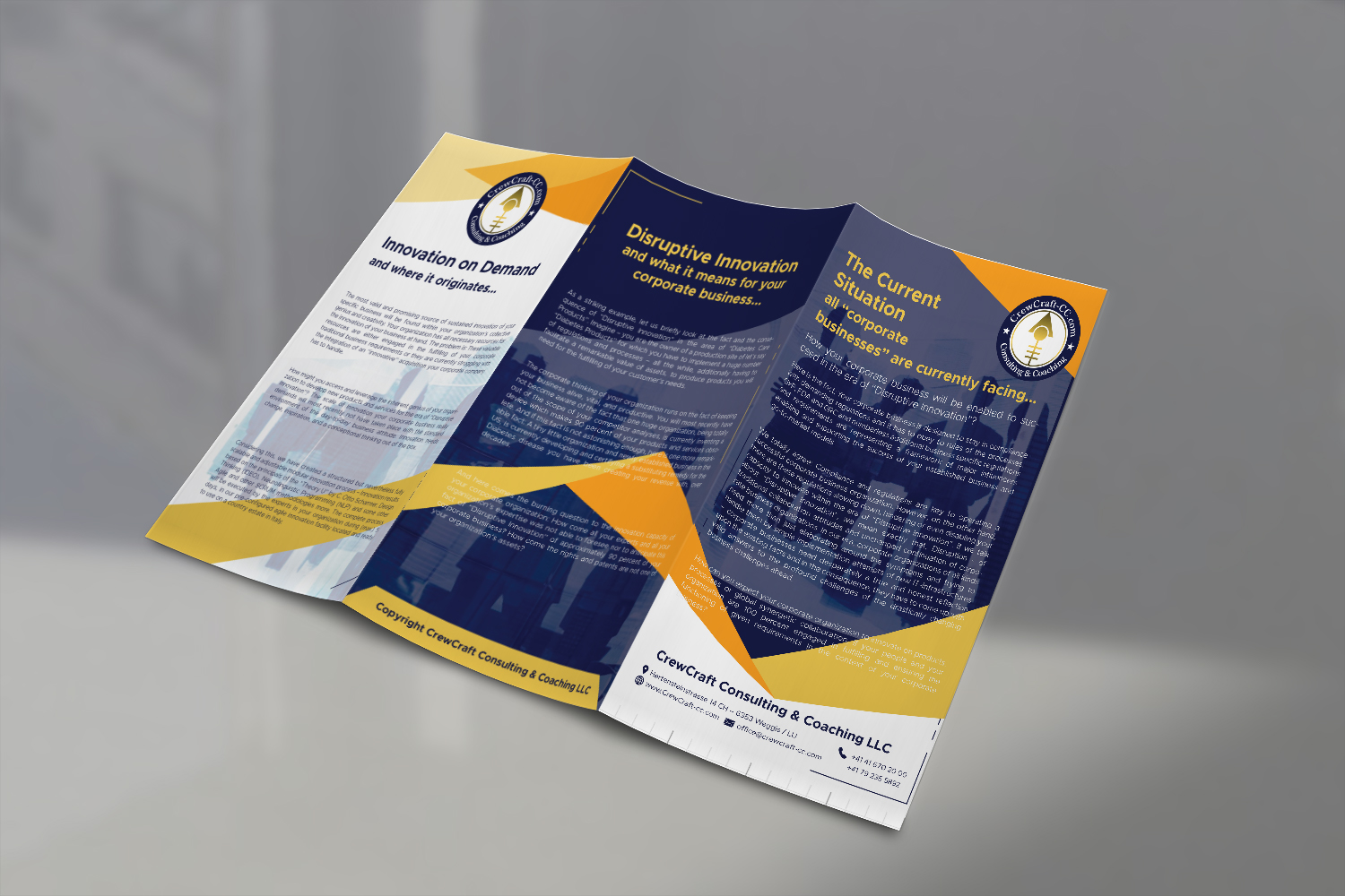 Diseño de Flyer por nmindesign para Crewcrafter GmbH | Diseño #19569722