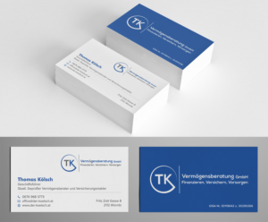 Business Card Design by Tilt for TK Vermögensberatung GmbH | Design: #19575450