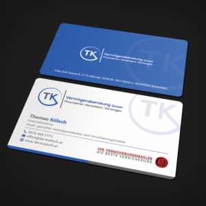 Business Card Design by Sandaruwan for TK Vermögensberatung GmbH | Design #19594455