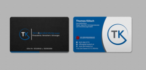 Business Card Design by INDIAN_Ashok for TK Vermögensberatung GmbH | Design: #19575415