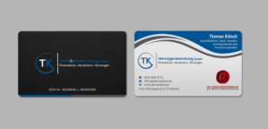 Business Card Design by INDIAN_Ashok for TK Vermögensberatung GmbH | Design: #19575417
