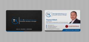 Business Card Design by INDIAN_Ashok for TK Vermögensberatung GmbH | Design: #19575418