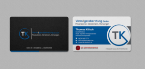 Business Card Design by INDIAN_Ashok for TK Vermögensberatung GmbH | Design: #19575419