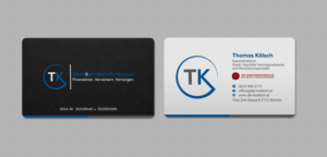 Business Card Design by INDIAN_Ashok for TK Vermögensberatung GmbH | Design: #19575441