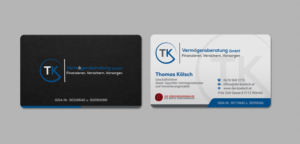 Business Card Design by INDIAN_Ashok for TK Vermögensberatung GmbH | Design: #19575443