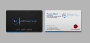 Business Card Design by INDIAN_Ashok for TK Vermögensberatung GmbH | Design: #19575464