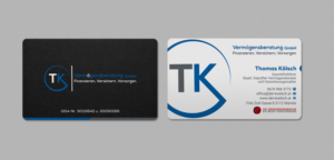 Business Card Design by INDIAN_Ashok for TK Vermögensberatung GmbH | Design: #19575465