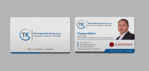 Business Card Design by INDIAN_Ashok for TK Vermögensberatung GmbH | Design: #19575471