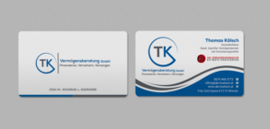Business Card Design by INDIAN_Ashok for TK Vermögensberatung GmbH | Design: #19575475