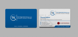 Visitenkarten-Design von INDIAN_Ashok für TK Vermögensberatung GmbH | Design: #19575504