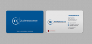 Visitenkarten-Design von INDIAN_Ashok für TK Vermögensberatung GmbH | Design: #19575572