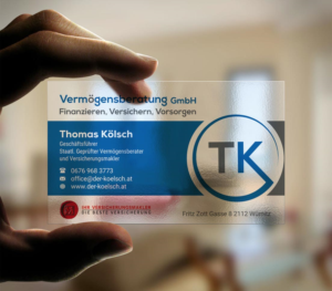 Visitenkarten-Design von INDIAN_Ashok für TK Vermögensberatung GmbH | Design: #19575576