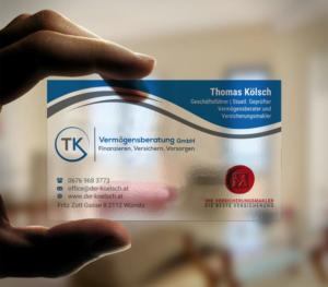 Visitenkarten-Design von INDIAN_Ashok für TK Vermögensberatung GmbH | Design: #19575579
