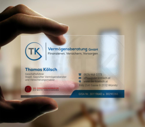 Business Card Design by INDIAN_Ashok for TK Vermögensberatung GmbH | Design: #19575586