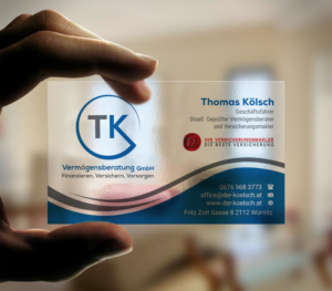 Business Card Design by INDIAN_Ashok for TK Vermögensberatung GmbH | Design: #19575589