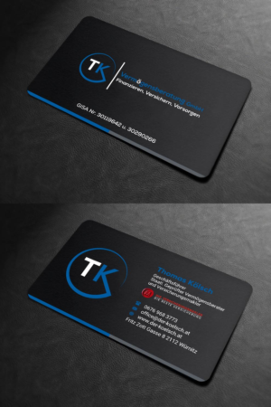 Business Card Design by INDIAN_Ashok for TK Vermögensberatung GmbH | Design: #19575593