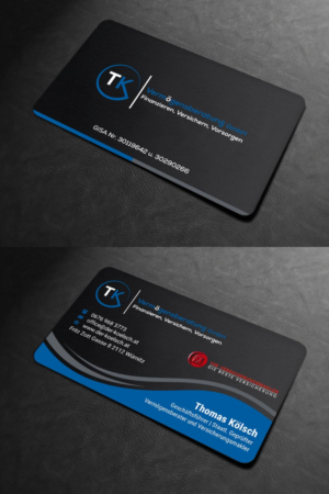Business Card Design by INDIAN_Ashok for TK Vermögensberatung GmbH | Design: #19575595