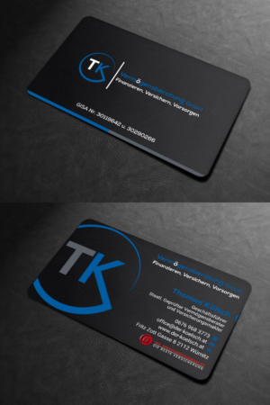 Business Card Design by INDIAN_Ashok for TK Vermögensberatung GmbH | Design: #19575597