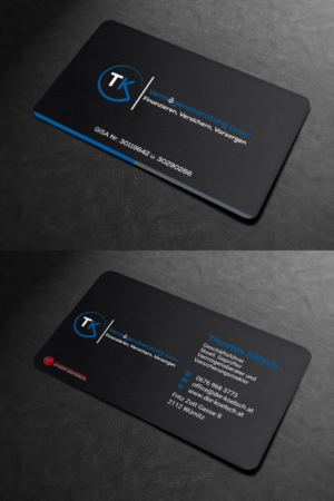 Business Card Design by INDIAN_Ashok for TK Vermögensberatung GmbH | Design: #19575601