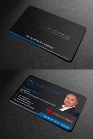 Business Card Design by INDIAN_Ashok for TK Vermögensberatung GmbH | Design: #19575622