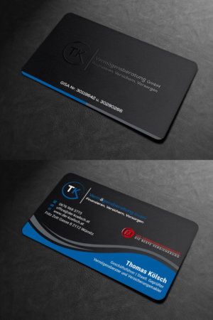 Business Card Design by INDIAN_Ashok for TK Vermögensberatung GmbH | Design: #19575624