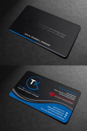 Business Card Design by INDIAN_Ashok for TK Vermögensberatung GmbH | Design: #19575626