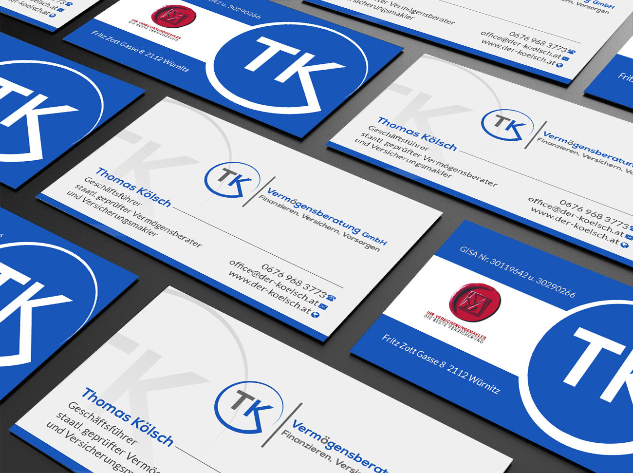 Business Card Design by Creations Box 2015 for TK Vermögensberatung GmbH | Design #19588595