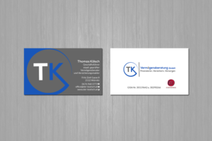 Business Card Design by Creations Box 2015 for TK Vermögensberatung GmbH | Design: #19588604