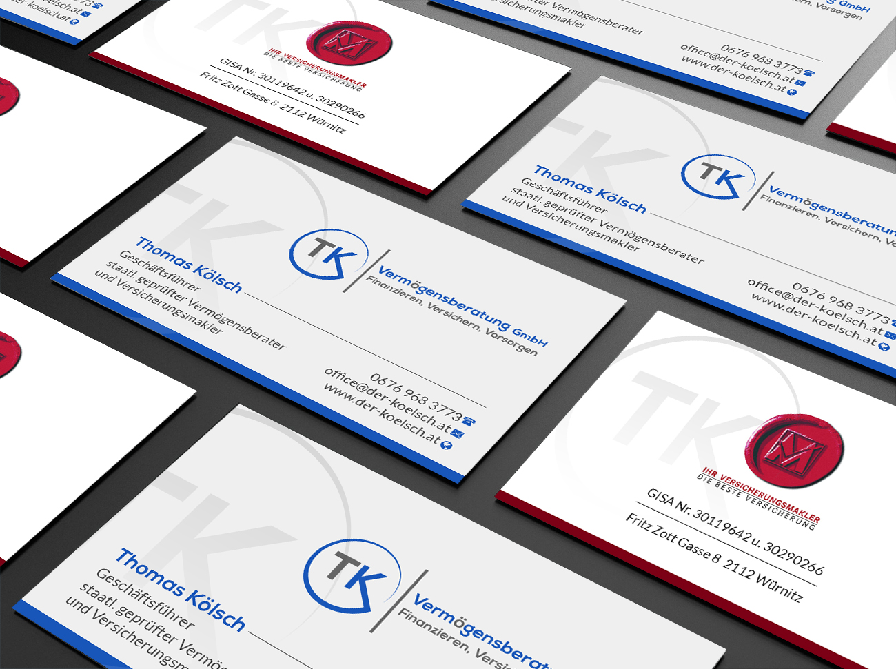 Business Card Design by Creations Box 2015 for TK Vermögensberatung GmbH | Design #19591864