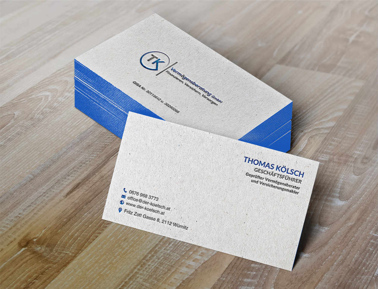 Business Card Design by chandrayaan.creative for TK Vermögensberatung GmbH | Design #19574944