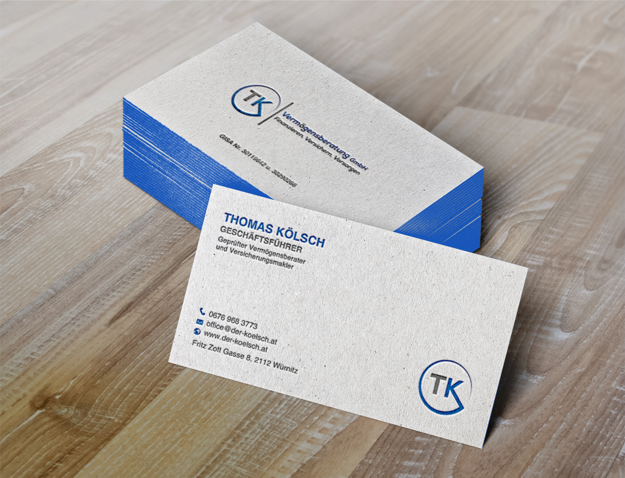 Business Card Design by chandrayaan.creative for TK Vermögensberatung GmbH | Design #19574964