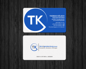 Business Card Design by chandrayaan.creative for TK Vermögensberatung GmbH | Design: #19576980