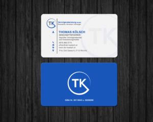Business Card Design by chandrayaan.creative for TK Vermögensberatung GmbH | Design: #19576982