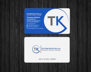 Business Card Design by chandrayaan.creative for TK Vermögensberatung GmbH | Design: #19576983