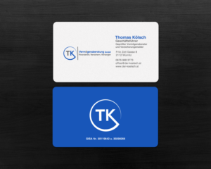 Business Card Design by chandrayaan.creative for TK Vermögensberatung GmbH | Design: #19576991