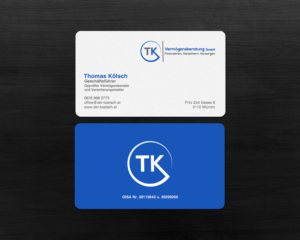 Business Card Design by chandrayaan.creative for TK Vermögensberatung GmbH | Design: #19581335