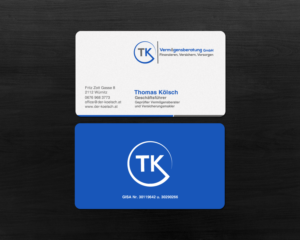 Business Card Design by chandrayaan.creative for TK Vermögensberatung GmbH | Design: #19581338