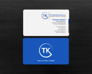 Business Card Design by chandrayaan.creative for TK Vermögensberatung GmbH | Design: #19581339