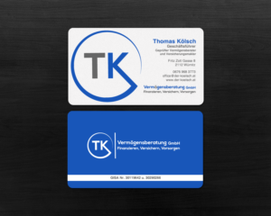 Business Card Design by chandrayaan.creative for TK Vermögensberatung GmbH | Design: #19581340