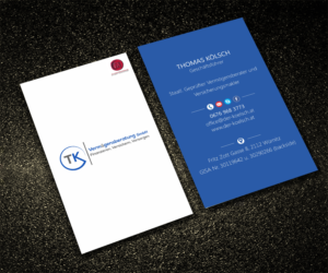 Business Card Design by Saarthak Development and Business Solutions for TK Vermögensberatung GmbH | Design: #19594733