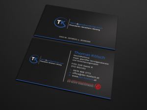 Business Card Design by Tripti Ranjan Gain for TK Vermögensberatung GmbH | Design: #19573194